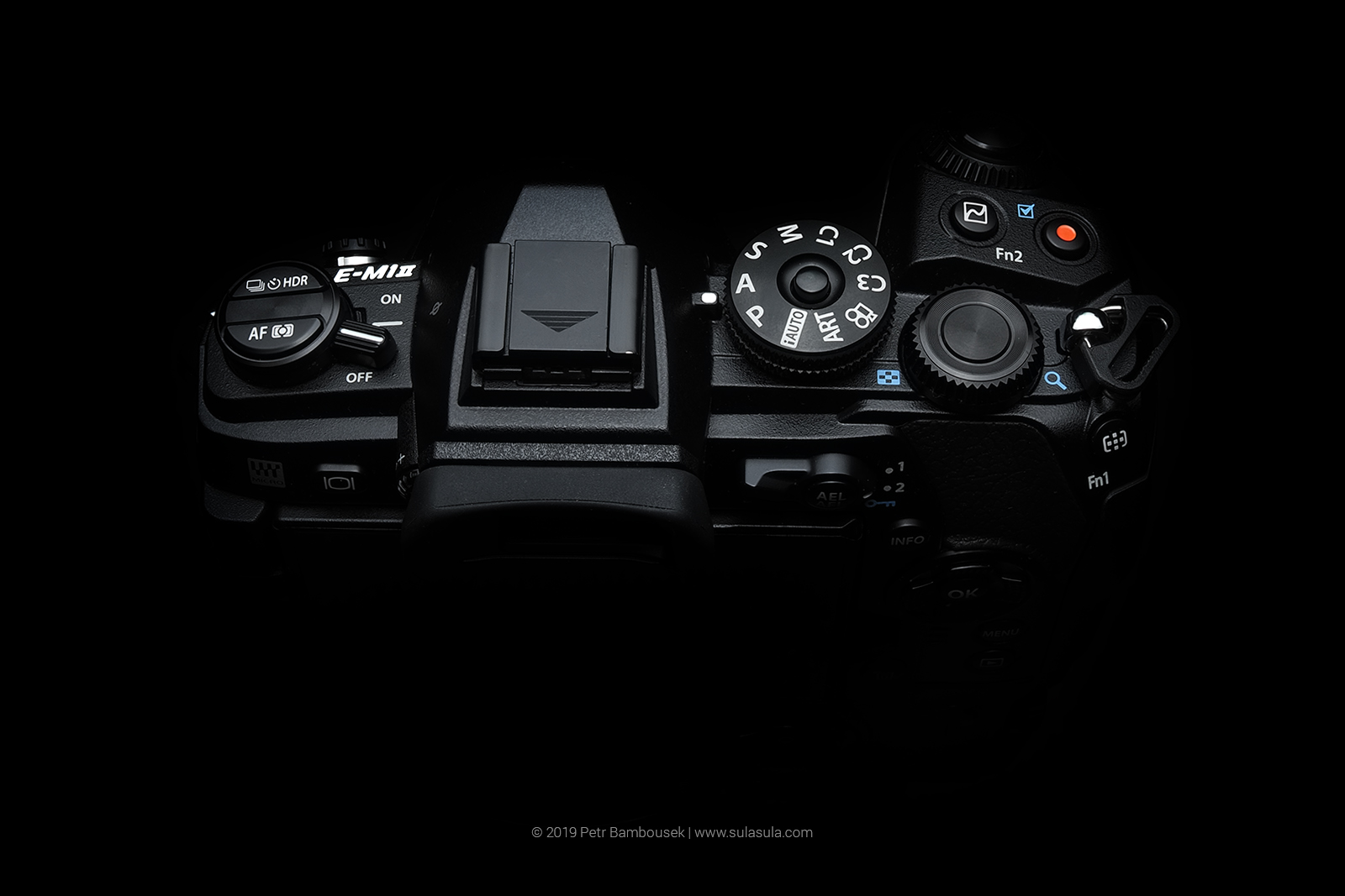 Olympus E-M1 Mark II - top panel buttons overview